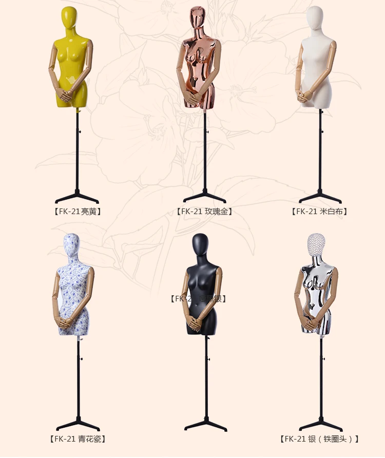 XINJI Factory Supplier Fashion Window Display Silver Chromed Plastic Female Custom Mannequin Body