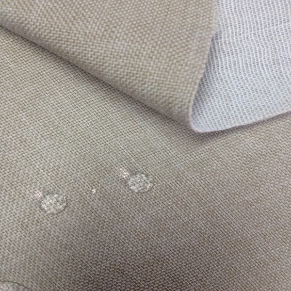 Waterproof Linen Look Polyester Bonded Furniture Fabric