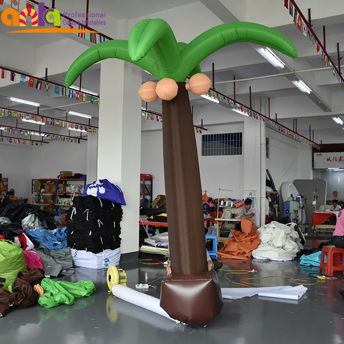 Giant inflatable Cactus tree air dancer for park decoration, oxford inflatable plant model cactus/coconut for outdoor