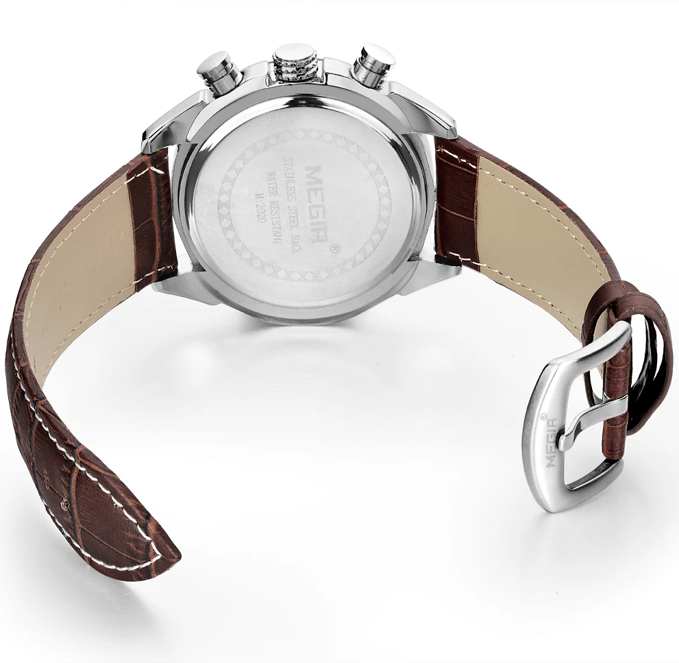 oem mens leather watch 3atm water resistant stainless steel diamond watch