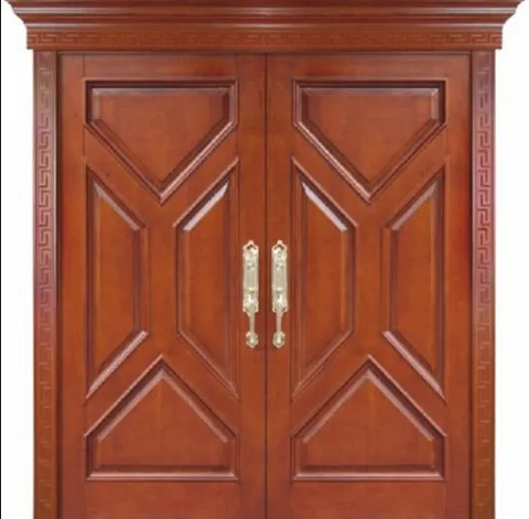Pvc teak wood double door design fancy teak wood main door designs flat teak wood door
