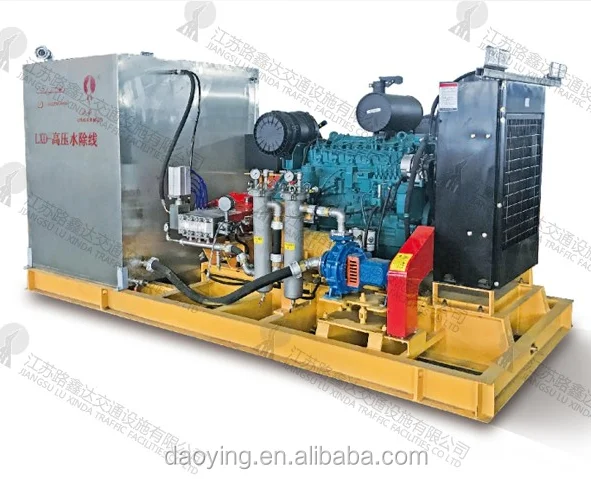 Водяной бластер для удаления краски дорожной маркировки без повреждений