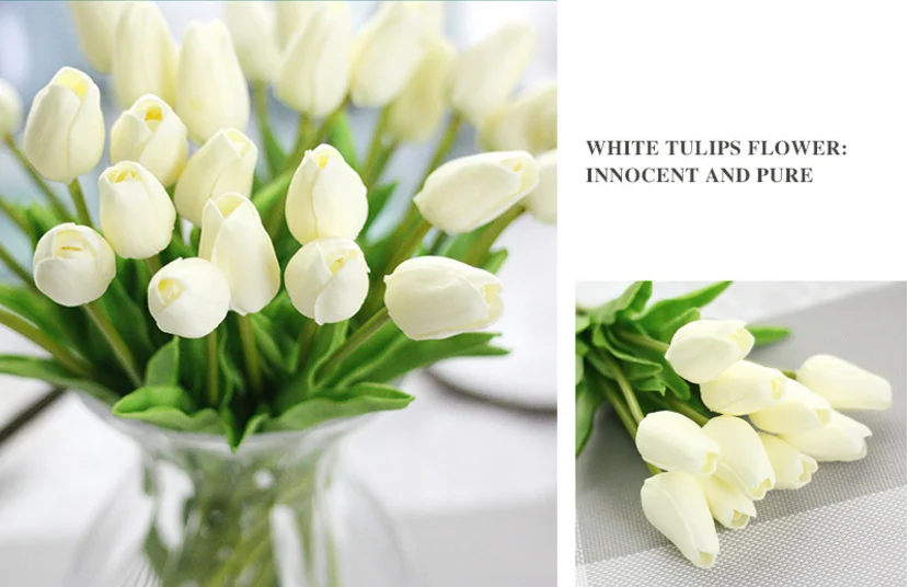 FCP1101 2024 popular artificial flowers PU tulip colorful tulip for home wedding decor