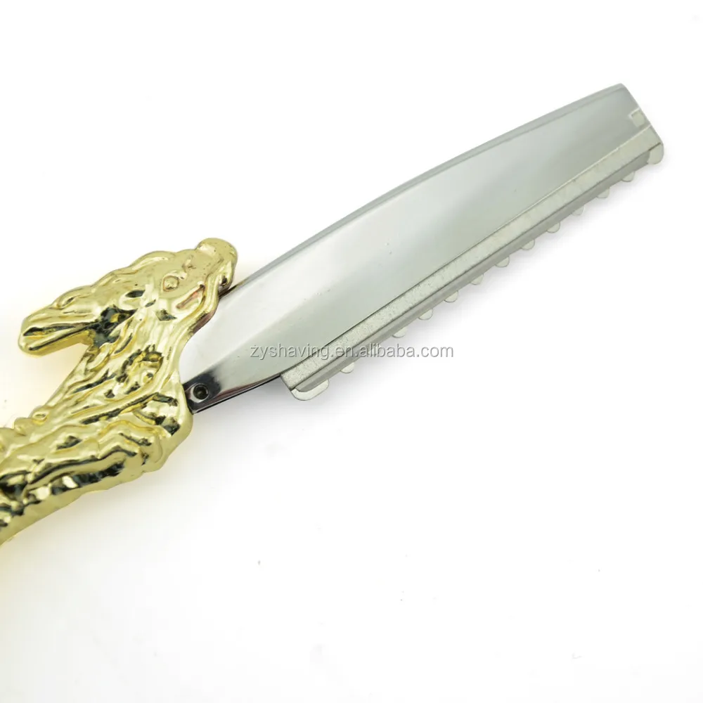 Cool Golden Dragon Hair Cutting Razor Thinning Shaving Knife Barber Stylist Tool
