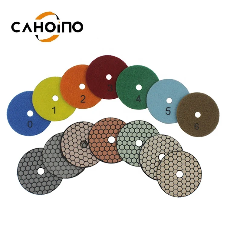 4 Inch Diamond Dry  Granite Marble Buffing And Polishing Pads For Stone