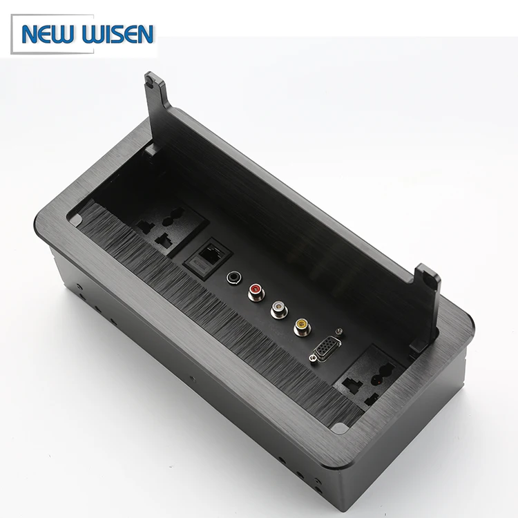 Hide Rj45 Desktop Cable Cubby  Conference Cover Flip Socket Cable desk flip up media connector
