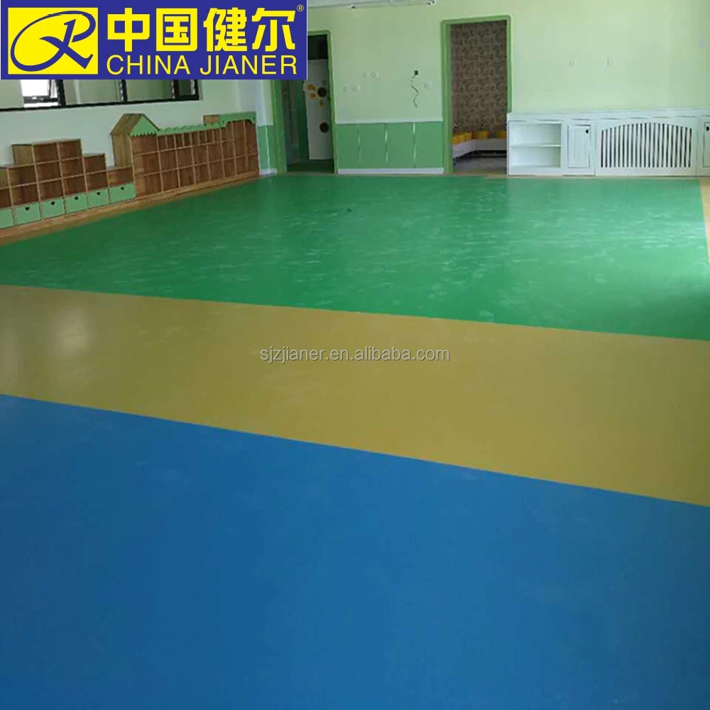 children room colorful design vinyl floor mats kindergarten classroom flooring/dance room solid color vinyl flooring