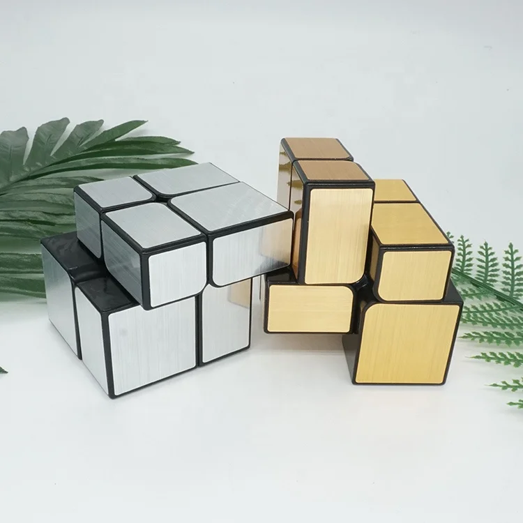 New design YONGJUN 2x2 MIRROR CUBE silver gold high quality magic cheaper plastic Educational toys