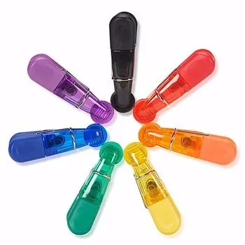 High quality Custom Logos Plastic Magnet Wholesale Binder Paper Clip Stationery for Office With Special Shape Manufacturer