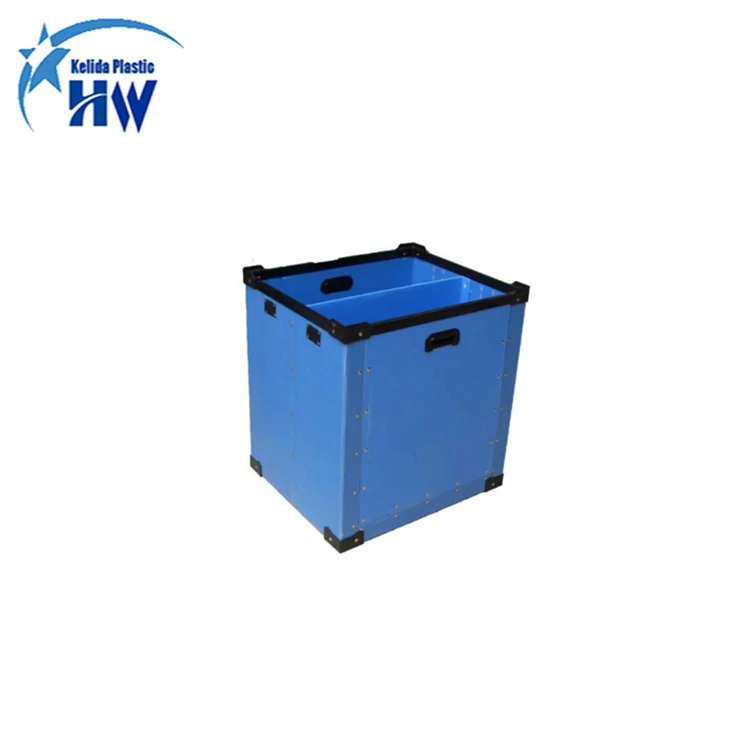 Factory antistatic  pp corrugated  storage esd box  pp folding logistic black conductive hollow board turnover big tote box
