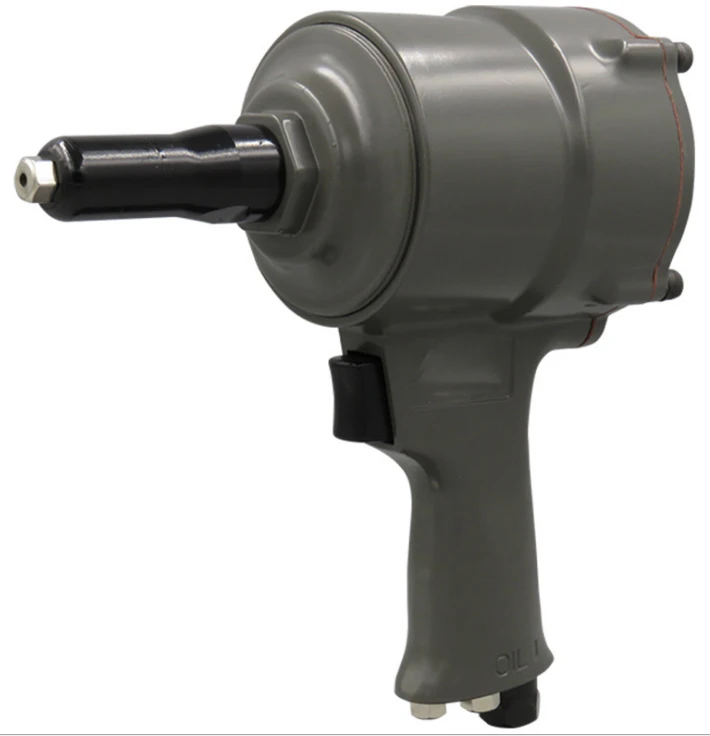 Air pneumatic rivet gun using with low profile threaded inserted nut blind rivet