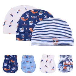 7pcs/lots 100%  cotton  baby cap set