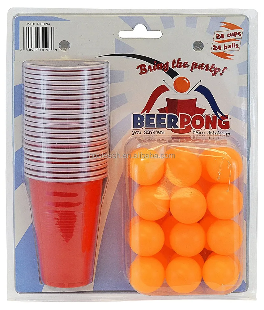 
16OZ Beer solo Cups and Balls Beer Pong Game Set 