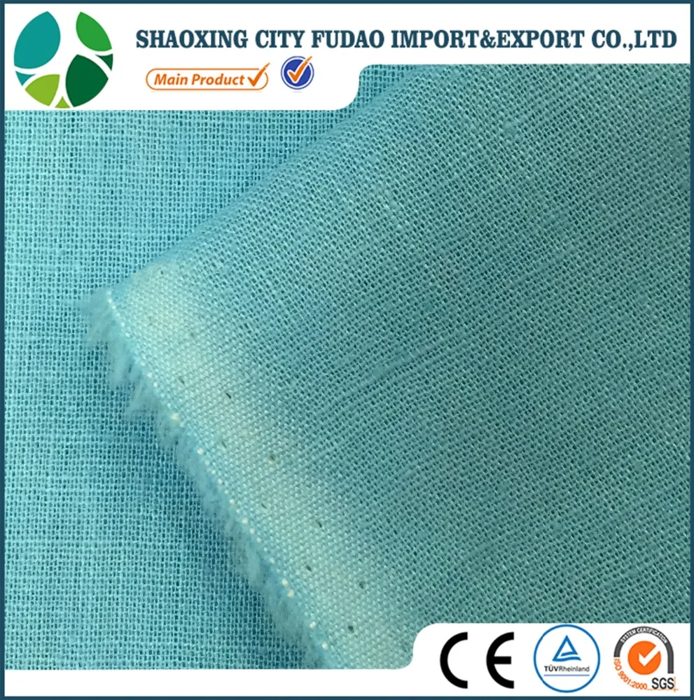 Natural cooler 55% linen 45 % cotton linen cotton blend fabric for men shirt