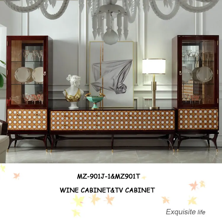 2023 new design Postmodern  wooden TV cabinet for living room