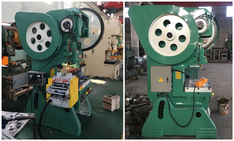 J23 small 16 ton plate manual mechanical power press, metal sheet steel hole stamping machine