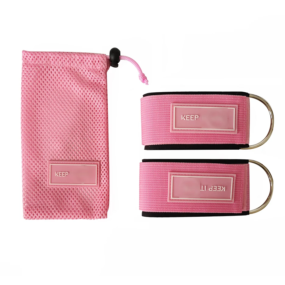 Neoprene Padded Leg Exercise Pink Ankle Strap for Cable Machine