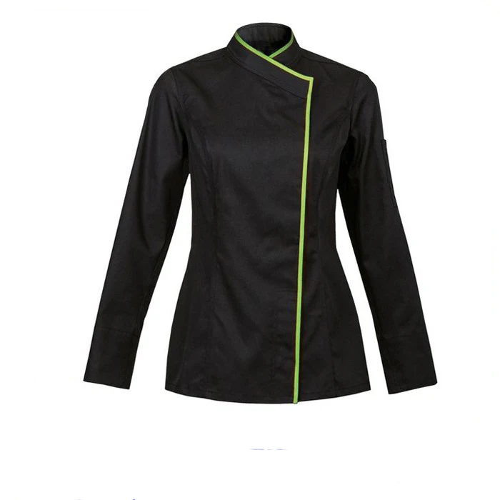 New design Long Sleeves Hotel Chef Jackets Uniform Double Breasted Restaurant White chief chef coats