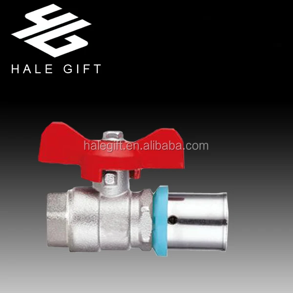 High Pressure Gas Valve Gas Butterfly Ball Valve Brass Press Valve