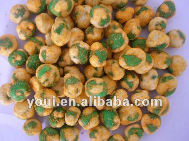 chinese snacks foods vegan  healthy foods for all age Crispy sichuan chilli flavor coated  green peas