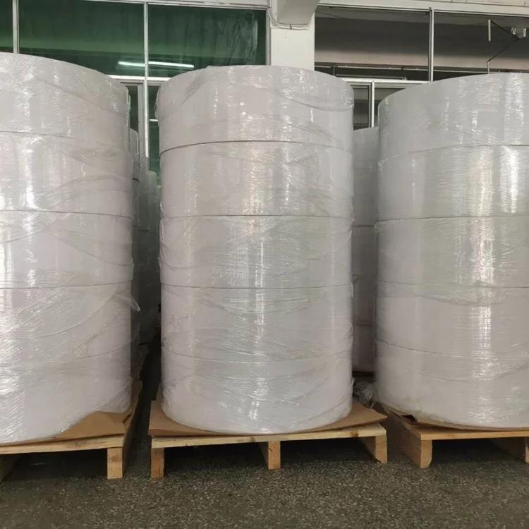 Thermal Transfer Label Jumbo Roll, PET Film Label Paper Material, Barcode Printing Label Sticker Paper