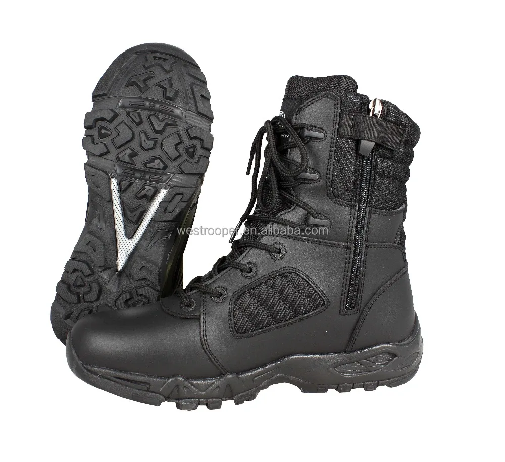 WESTROOPER RESPONSE  BLACK  LEATHER BOOTS