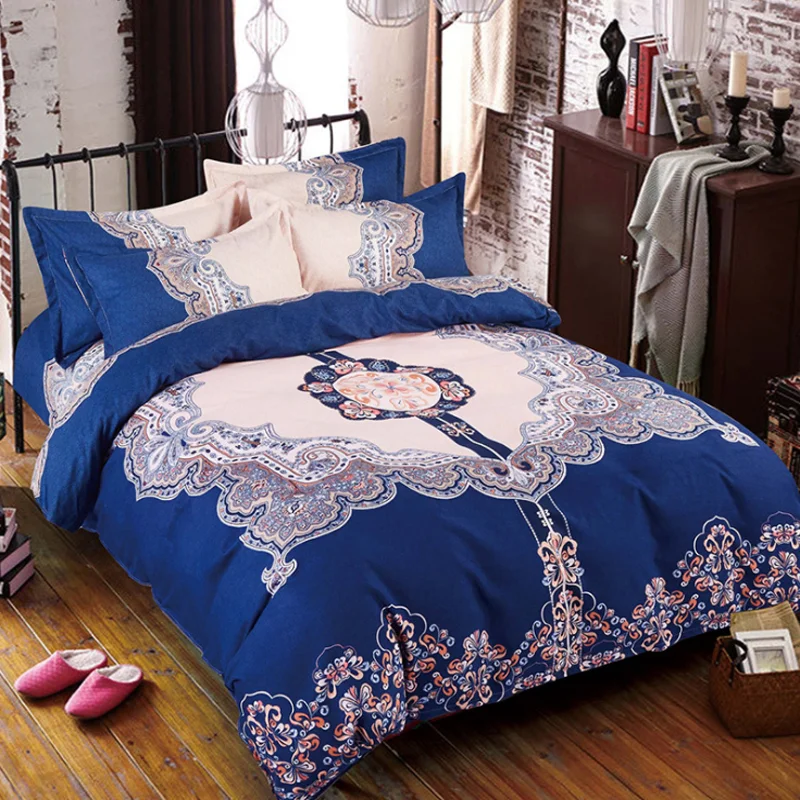 
European style kids cotton 4piece sheets quilt cover animal letter cartoon pattern crib baby bedding set 