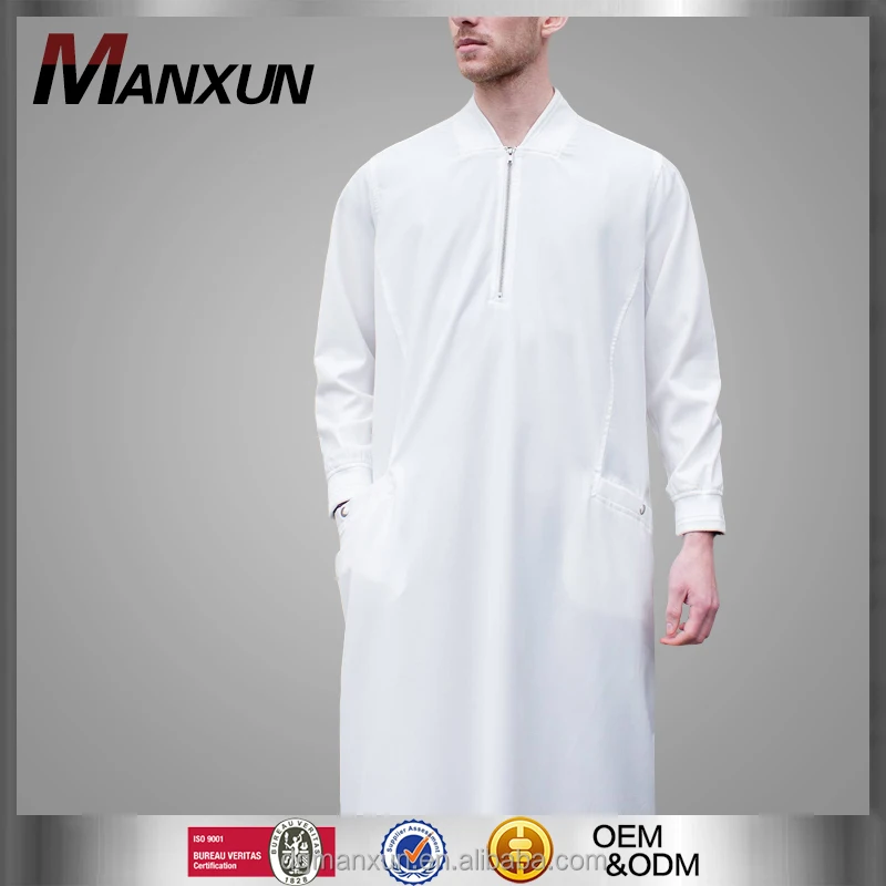 Kaftans For Men 2016 Islamic Clothing China Wholesaler White Smart Color Men Arab Thobe
