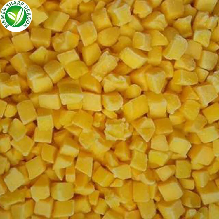  Экспорт желтых фруктов с кубиками iqf замороженный желтый персик для продажи