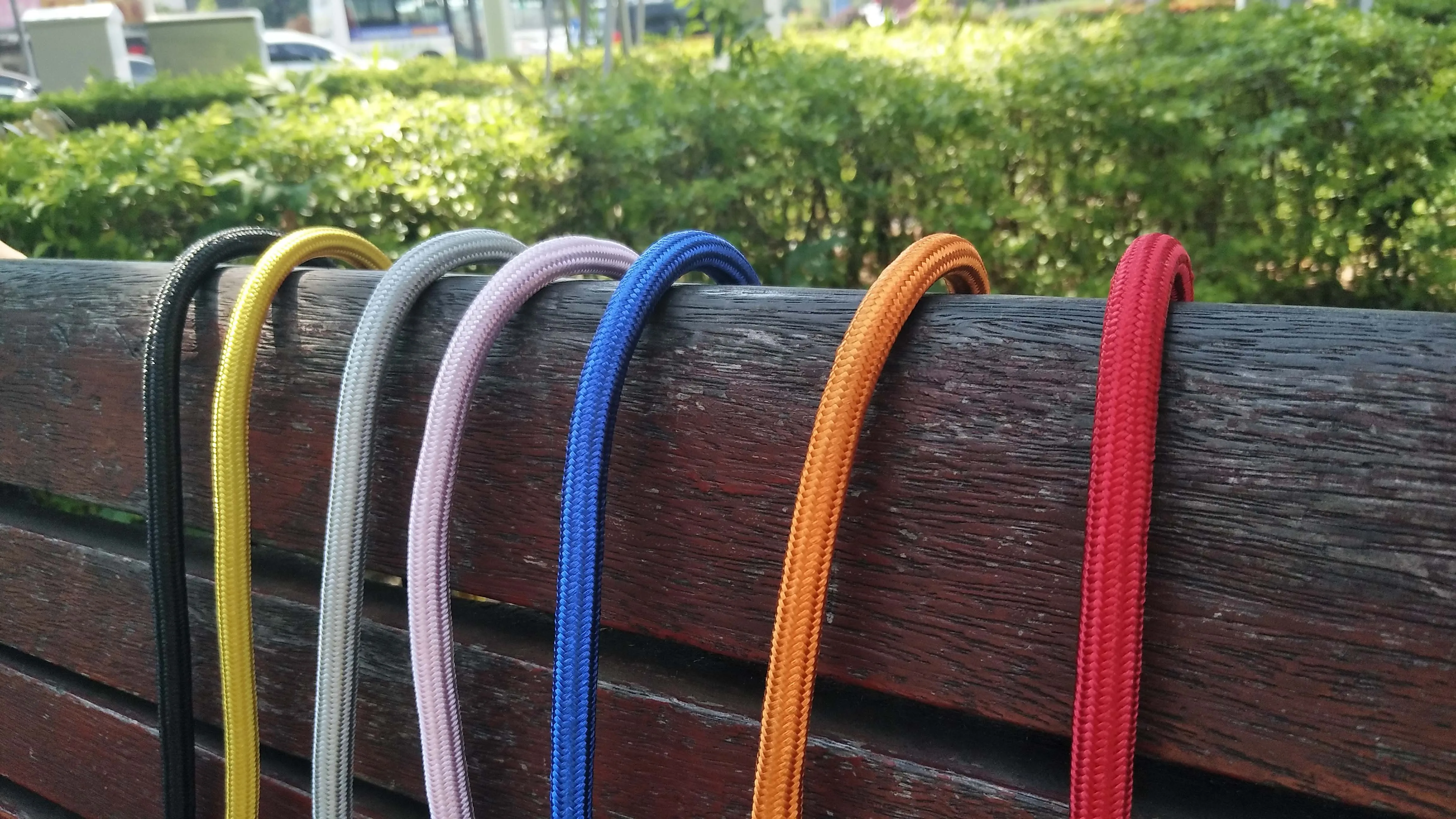 Wholesale Factory Price Custom 100cm Blank Long Neck Nylon Camera Rope Strap With Genuine Leather Ends