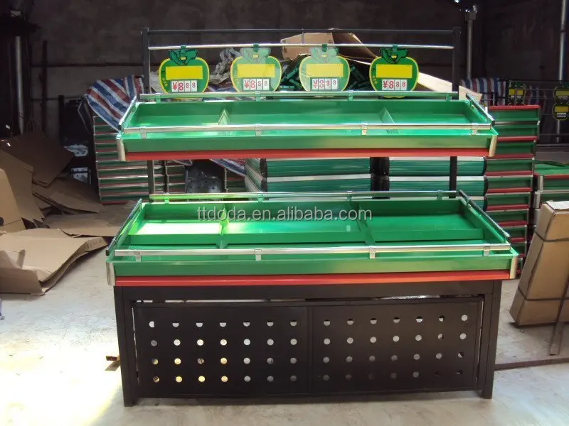 The supermarket shelves