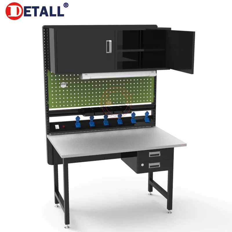 Китайский производитель нержавеющей коммерческих стали верстак с ящиками и pegboard