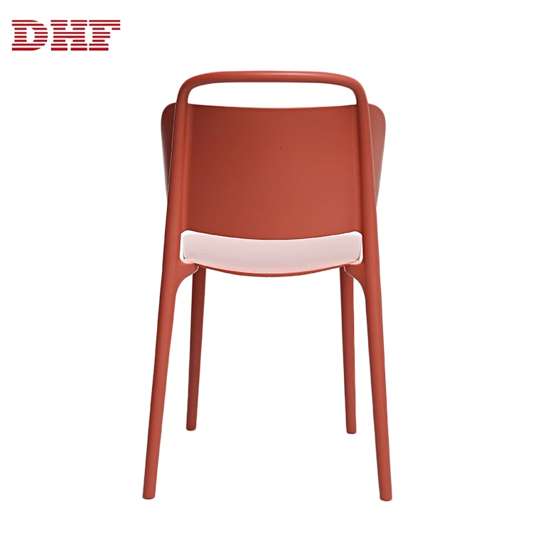 DHF Low Price Modern Armless PP Red Plastic Chair For Living Room Furniture,Outdoor Chair,plastic dining chair