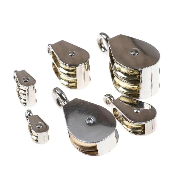 Zinc Alloy Diecasting pulley Double rope Wheel Swivel & fixed sheave Pulley