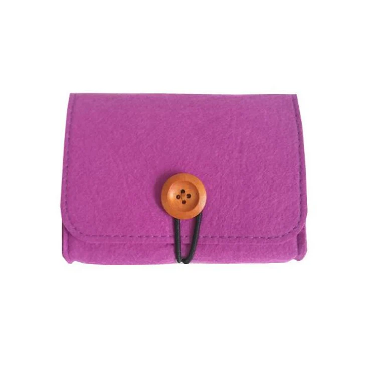 
Manufacturing hot selling felt essential oil pouch case cosmetic carrying bag for roller essential oil 
