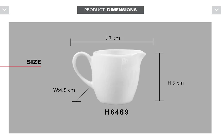 Недорогой Белый Маленький сливочный 80 мл керамический молочный горшок из Китая