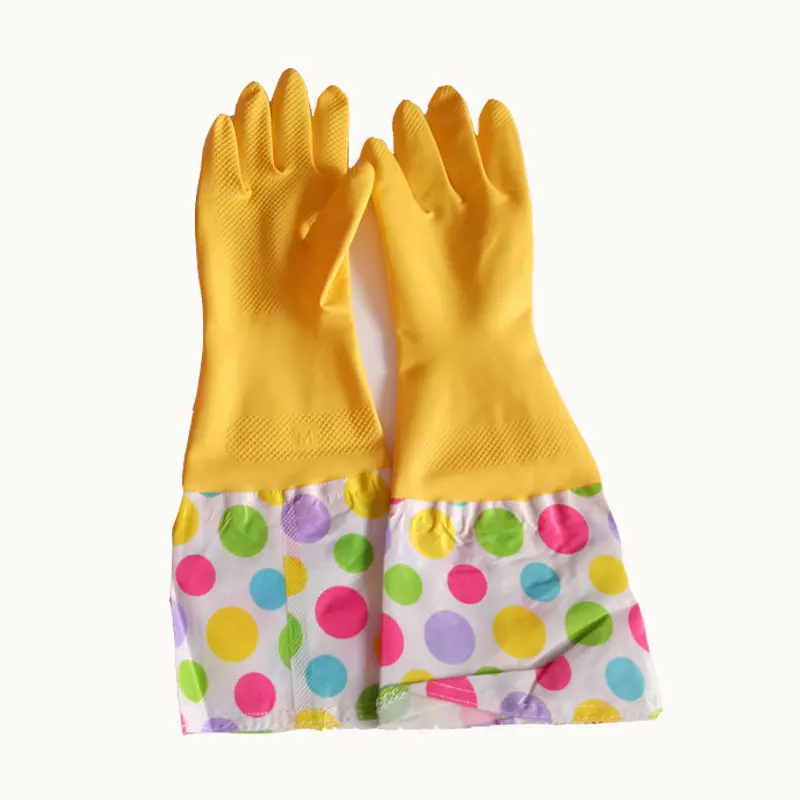 dishwashing  Household gloves laundry rubber sleeves housework tight long gloves