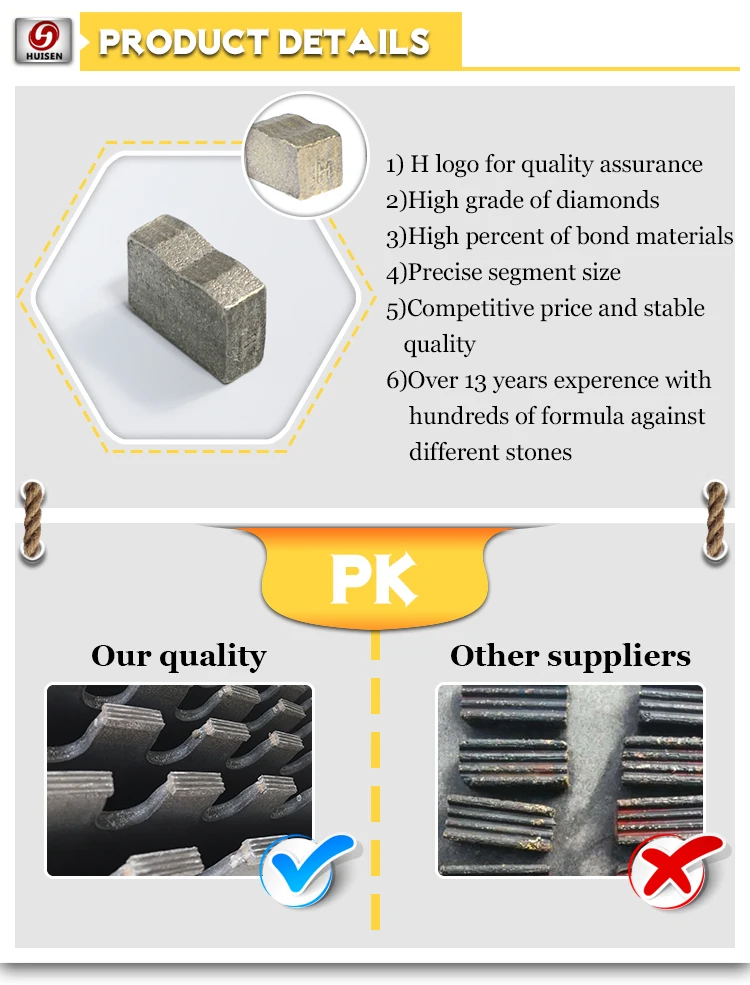 Diamond granite blocks cutting tools diamond segment stone cutting diamond cutter head
