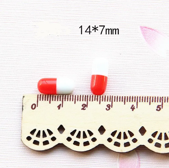 Large Size Simulation Pill Beads Resin Candy Charms For Slime Making Kit Phone Decoration