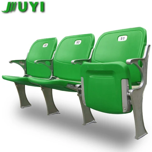 
BLM-4671 Fixed on Floor Folding Stadium Seats with Cushion Soccer Field Sport Gym Stadium Plastic Chairs Factories 