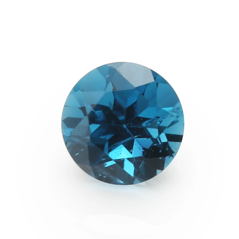 Stone High Quality Topaz Round Perfect Cut Gemstone Natural London Blue Topaz Loose Natural Citrine Color Play or Fire OEM&ODM