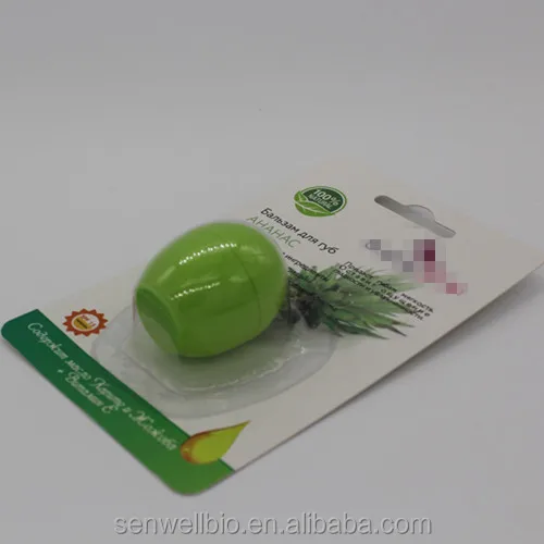 Ball Coconut Oil Lip Balm Cute Round Natural Wholesale Waterproof Stick Female 4g Beeswax Organic Lip Balm Ball Shape with Logo