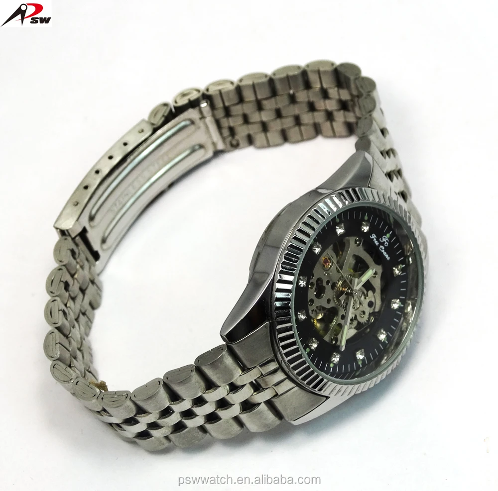 2019 Fashion transparent automatic watch men watches