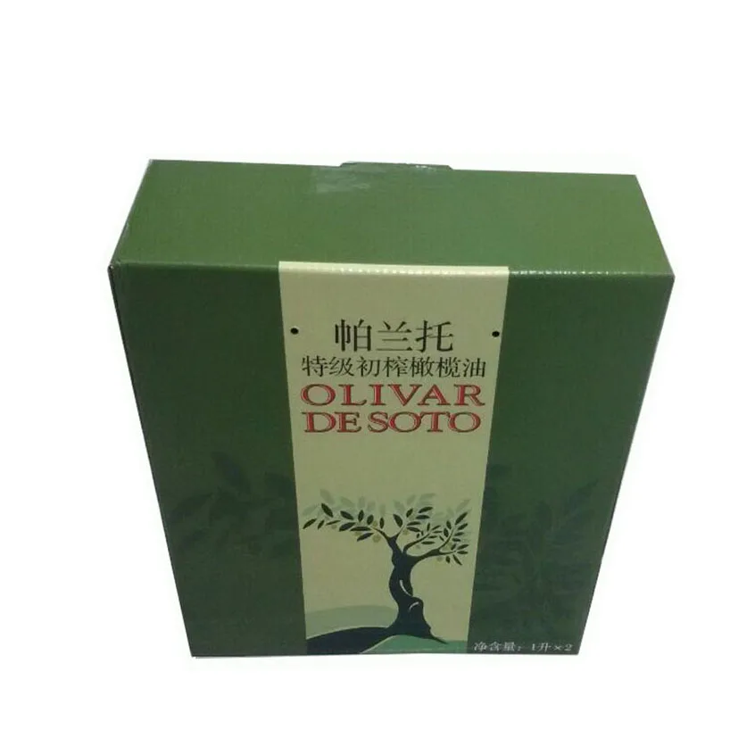 Замечательный дизайн CMYK печати матовая или глянцевая ламинация масло Бутылка Box