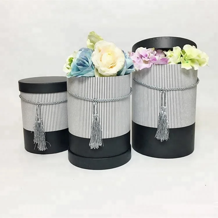 Luxury custom printing colorful cardboard round box flower boxes