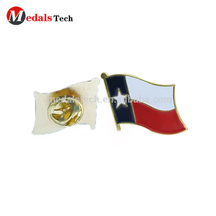 Super Quality Gold Plated Chile Custom Flag Lapel