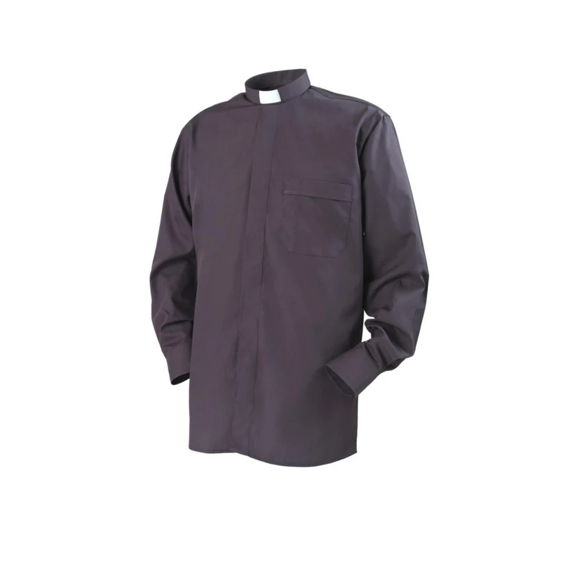 Church Shirts-Men/Women Long Sleeve Tab Clergy Shirt