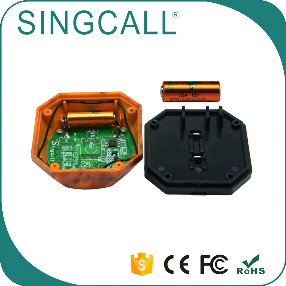 Беспроводной звонок SINGCALL, кнопка пейджера для ресторана, деревянный пейджер APE560