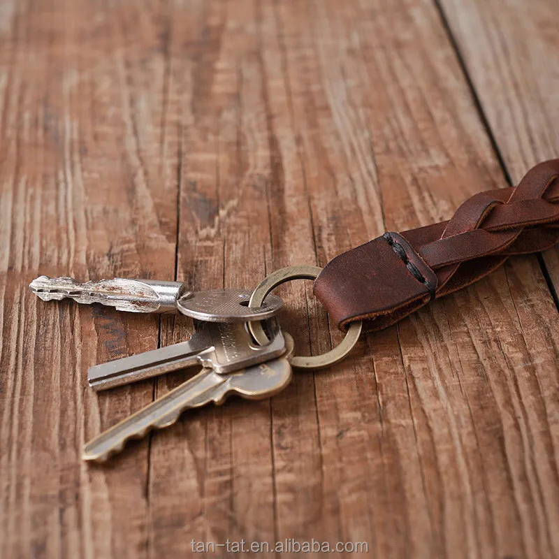 Cow Leather Key Ring Loop Belt Loop Keychain