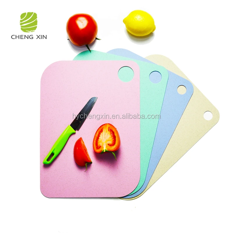 hot sale different color Natural Wheat Straw chopping board with different shape